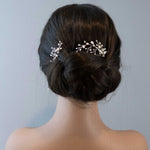 Blush and Ivory Pearl Bridal Hair Pins - Hair Pins - Cassandra Lynne