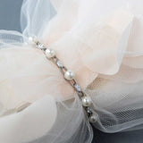 Bracelet of Linked Marquise and Ivory Pearls - Bracelet - Cassandra Lynne