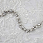 Bracelet of Pearl and Rhinestone Leaf - Bracelet - Cassandra Lynne