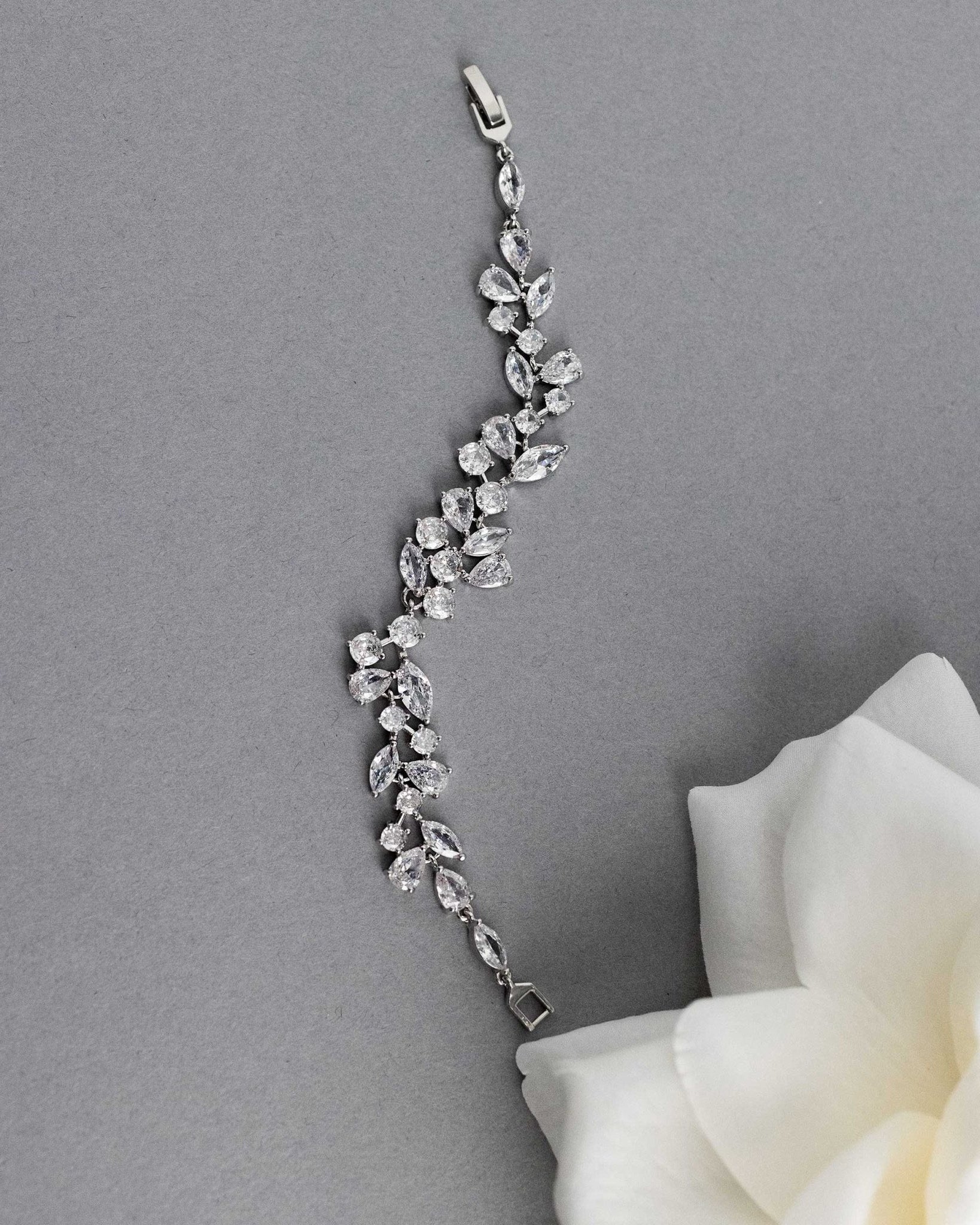 Bridal Bracelet of CZ Teardrop Round Marquise Jewels - Bracelet - Cassandra Lynne