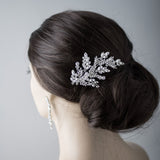 Bridal Comb of Delicate Crystal Fern Fronds - Hair Comb - Cassandra Lynne