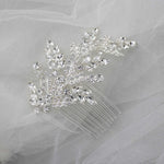 Bridal Comb of Delicate Crystal Fern Fronds - Hair Comb - Cassandra Lynne