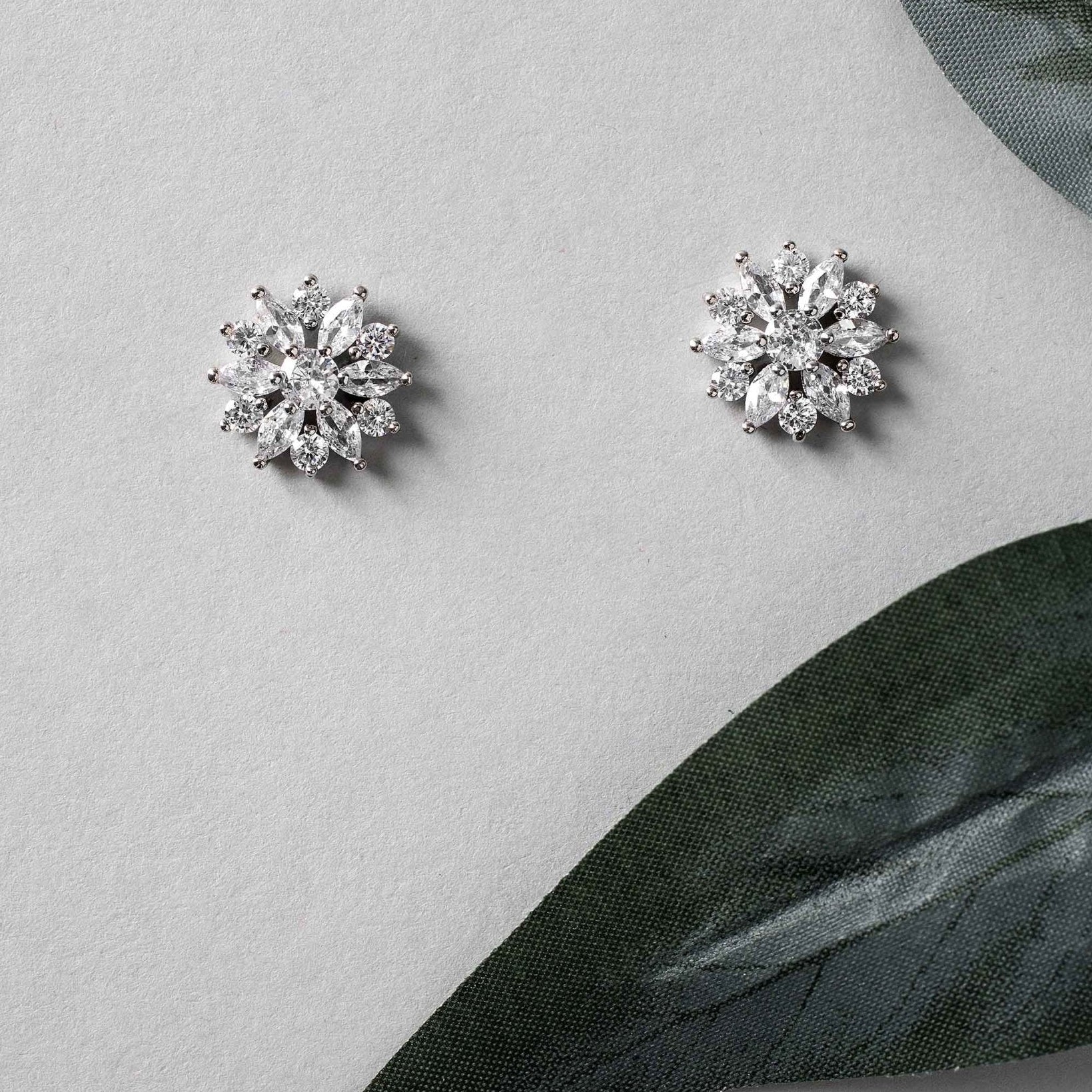Bridal Flower Stud Earrings - Earrings - Cassandra Lynne