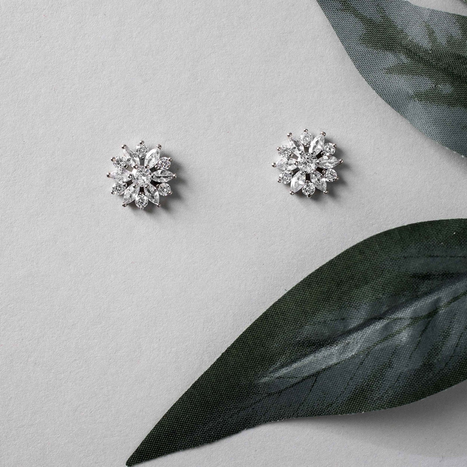 Bridal Flower Stud Earrings - Earrings - Cassandra Lynne