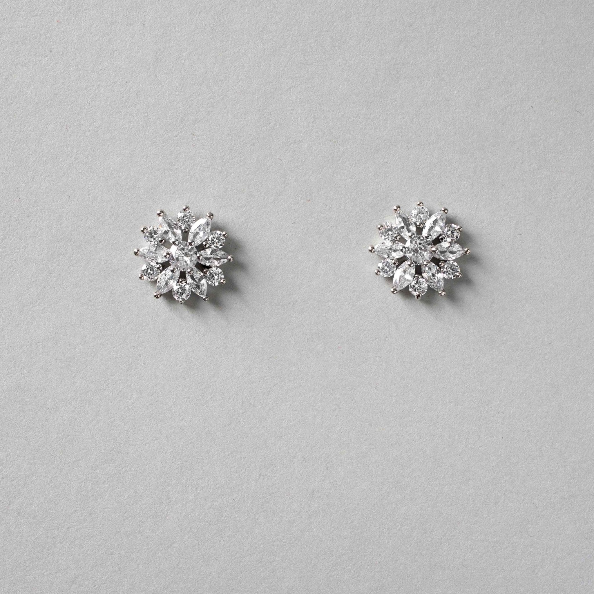 Bridal Flower Stud Earrings - Earrings - Cassandra Lynne