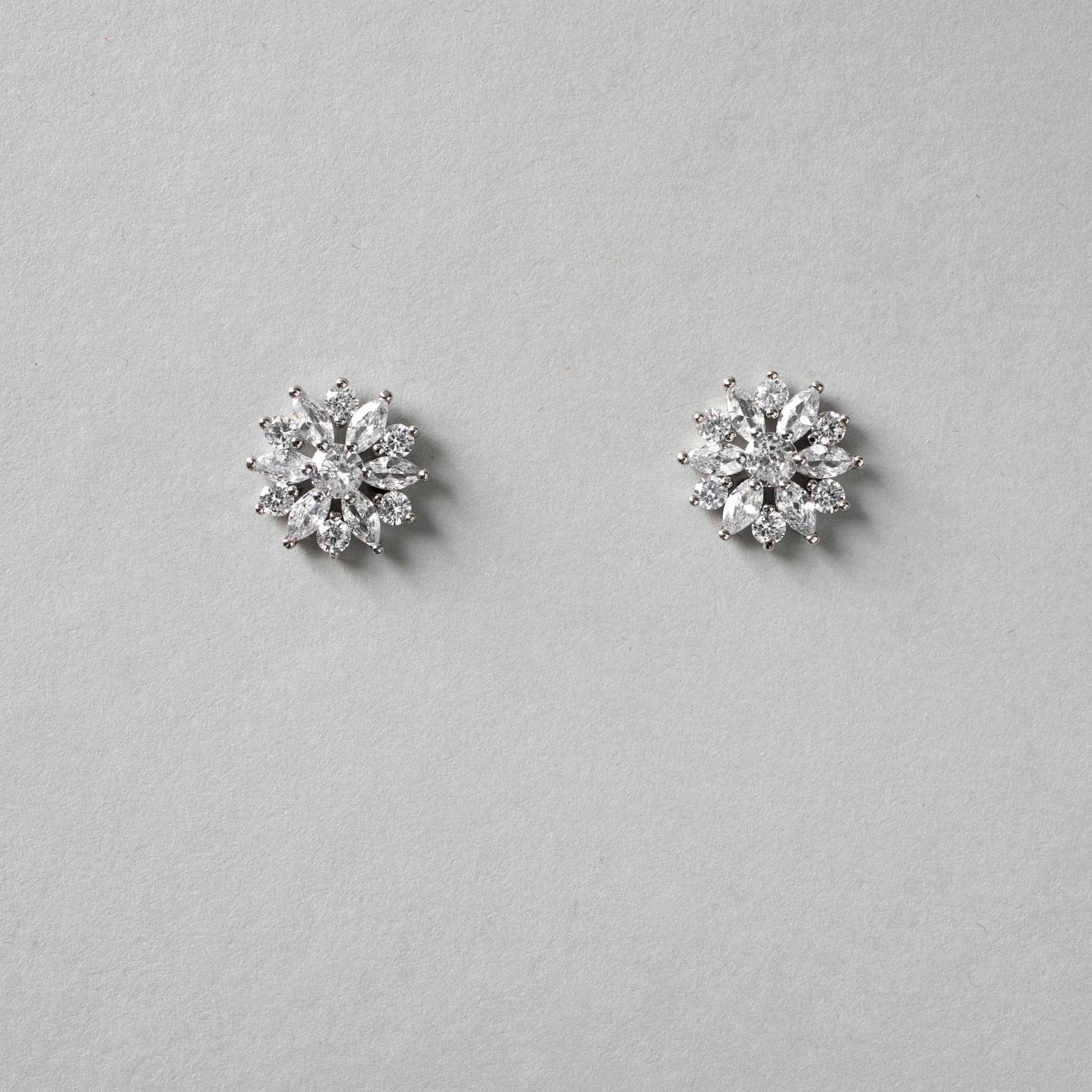 Bridal Flower Stud Earrings - Earrings - Cassandra Lynne