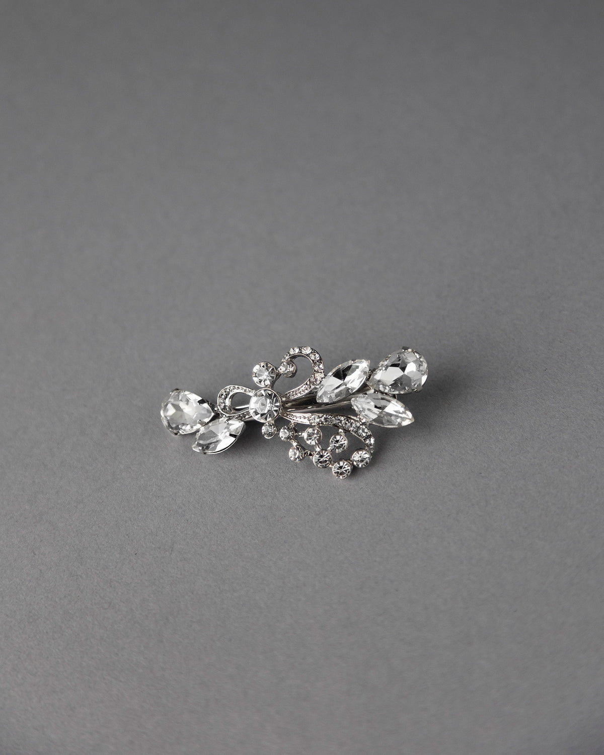 Antique Silver Pear and Marquise Jewel Hair Clip - Cassandra Lynne