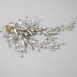 Bridal Hair Clip in Gold and Elongated Marquise Crystals - Hair Clips - Cassandra Lynne