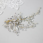 Bridal Hair Clip in Gold and Elongated Marquise Crystals - Hair Clips - Cassandra Lynne