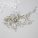 Bridal Hair Clip in Gold and Elongated Marquise Crystals - Hair Clips - Cassandra Lynne