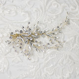 Bridal Hair Clip in Gold and Elongated Marquise Crystals - Hair Clips - Cassandra Lynne