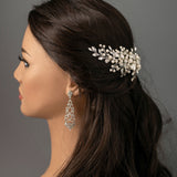 Bridal Hair Clip of Jewels and Pearls - Cassandra Lynne