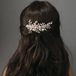 Bridal Hair Clip of Jewels and Pearls - Cassandra Lynne