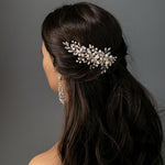 Bridal Hair Clip of Jewels and Pearls - Cassandra Lynne