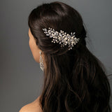 Bridal Hair Clip of Jewels and Pearls - Cassandra Lynne
