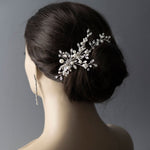 Bridal Hair Clip of Ivory Matte Pearls and Jewels - Hair Clips - Cassandra Lynne