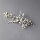 Bridal Hair Clip of Ivory Matte Pearls and Jewels - Hair Clips - Cassandra Lynne