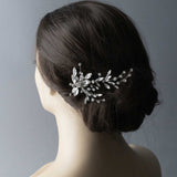 Bridal Hair Comb of Antique Silver and Rhinestones - Hair Combs - Cassandra Lynne