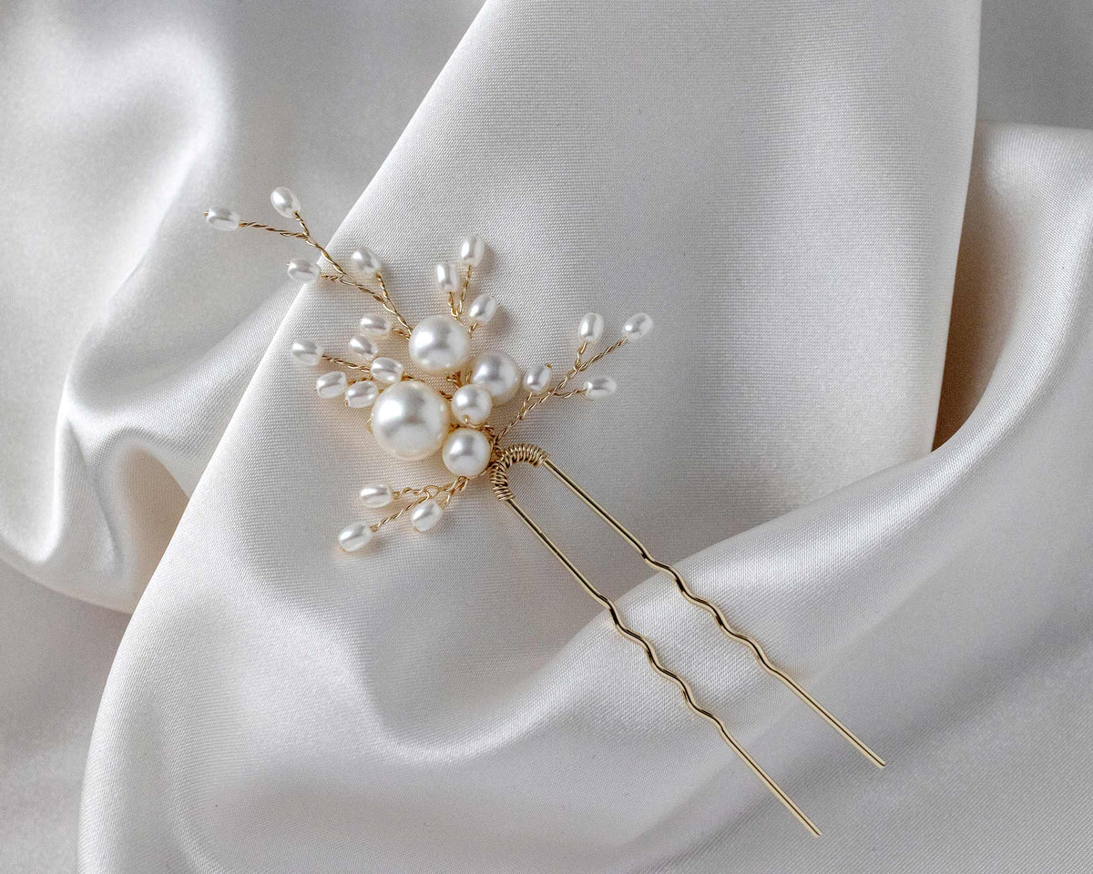 All Pearl Bridal Hair Pin - Cassandra Lynne