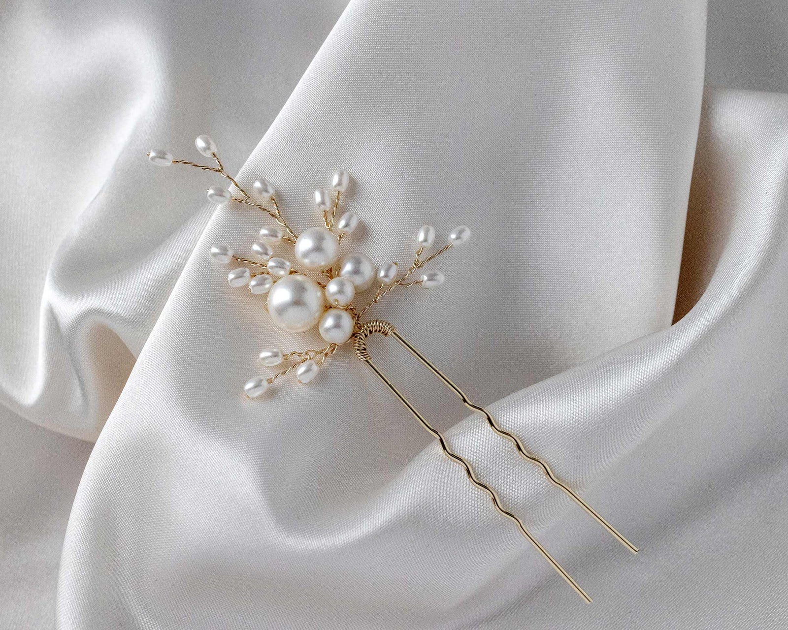 All Pearl Bridal Hair Pin - Cassandra Lynne