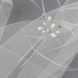 Bridal Hair Pin of Freshwater Pearls and Jewels - Hair Pins - Cassandra Lynne