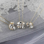 Bridal Hair Pin Set of Rhinestones and Pearls - Hair Pins - Cassandra Lynne