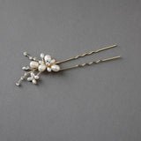 Bridal Hair Pin with an Ivory Pearl Flower - Hair Pins - Cassandra Lynne