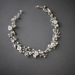 Bridal Hair Vine with Porcelain Flowers - Hair Vine - Cassandra Lynne