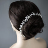 Bridal Hair Vine with Porcelain Flowers - Hair Vine - Cassandra Lynne