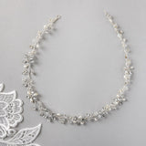 Bridal Headpiece of Pearl and Marquise Flowers - Headband - Cassandra Lynne
