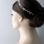 Bridal Headpiece of Pearl and Marquise Flowers - Headband - Cassandra Lynne