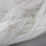 Bridal Headpiece of Pearl and Marquise Flowers - Headband - Cassandra Lynne