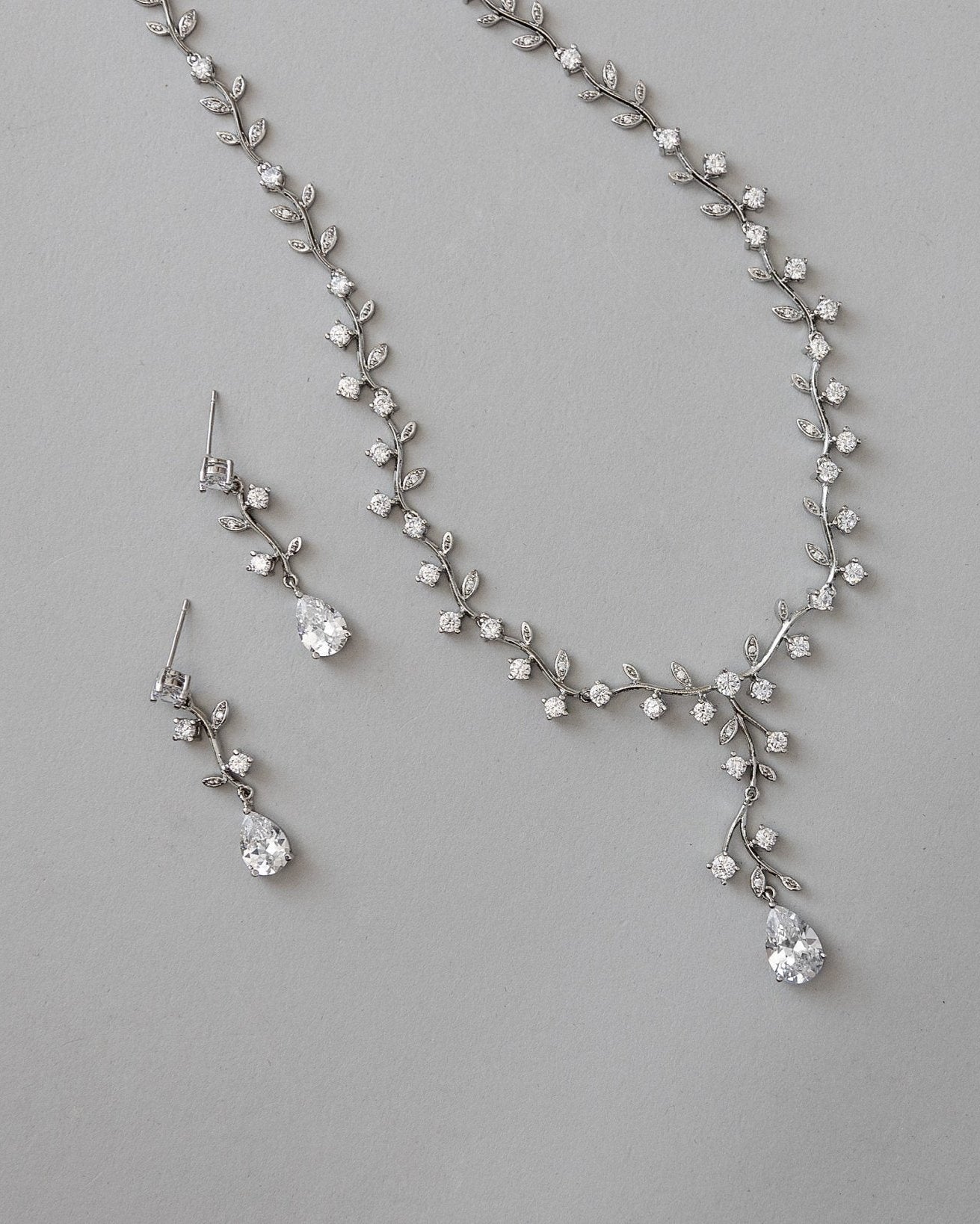 Bridal Jewelry CZ Vine Set - Necklace Set - Cassandra Lynne