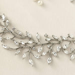 CZ Vine Collar Wedding Necklace & Earrings
