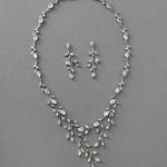 Bridal Necklace and Earrings of Marquise CZ Vines - Necklace Set - Cassandra Lynne