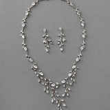 Bridal Necklace and Earrings of Marquise CZ Vines - Necklace Set - Cassandra Lynne