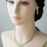 Bridal Necklace Set of Graduated Teardrops - Necklace Set - Cassandra Lynne