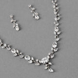 Bridal Necklace Set with Dainty Oval Vines - Necklace Set - Cassandra Lynne