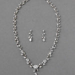 Bridal Necklace Set with Dainty Oval Vines - Necklace Set - Cassandra Lynne