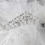 Bridal Tiara of Elongated Marquise Gems - Tiara - Cassandra Lynne