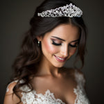 Bridal Tiara of Elongated Marquise Gems - Tiara - Cassandra Lynne