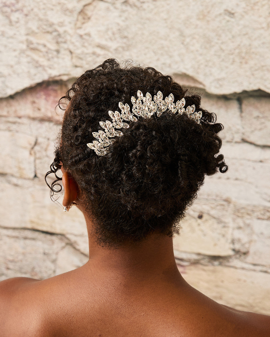 Silver Arched Bridal Veil Comb