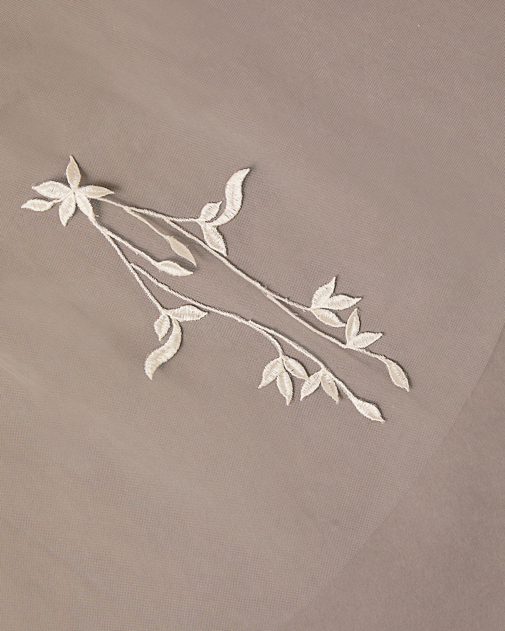 Fingertip Veil with Vine Appliques