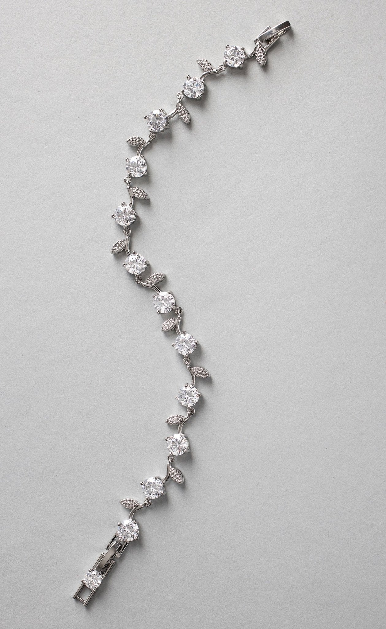 Brilliant Round CZ Vine Bracelet for the Bride - Bracelet - Cassandra Lynne