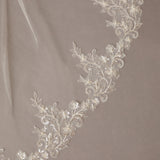 Cathedral Bridal Veil with Sequins, Pearls, and Lace Ivory - Cassandra Lynne