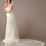 Royal Cathedral Bridal Veil with Venetian Style Appliques