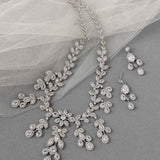 Chandelier Bridal Necklace of CZ Jewels - Necklace Set - Cassandra Lynne