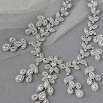 Chandelier Bridal Necklace of CZ Jewels - Necklace Set - Cassandra Lynne