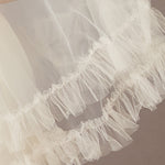 Fingertip Veil of Luxe Tulle with Ruffle Edge