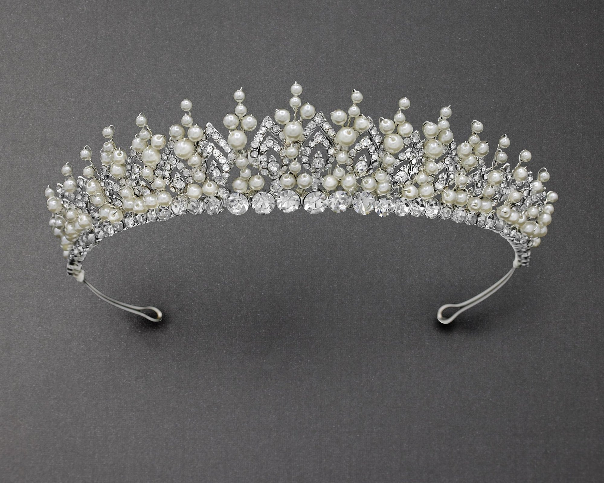 Classic Ivory Pearl and Crystal Tiara - Tiara - Cassandra Lynne